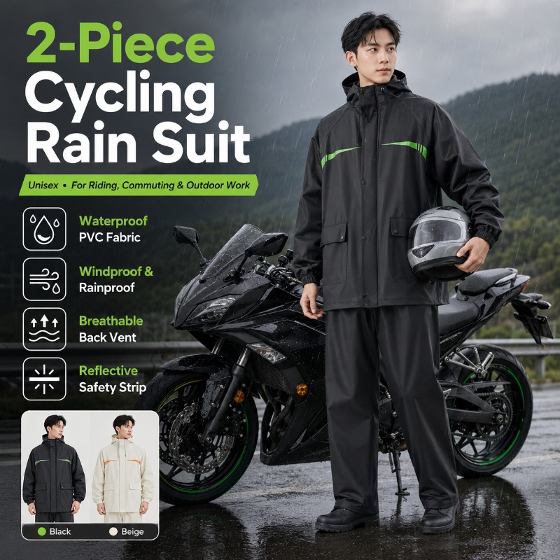 유니섹스 2피스 방수 사이클링 레인슈트 – 라이딩, 출 - Cycling Commuter Rain Jacket 리뷰 및 가격
